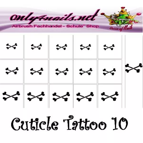Airbrush Schablone Cuticle Tattoo 10