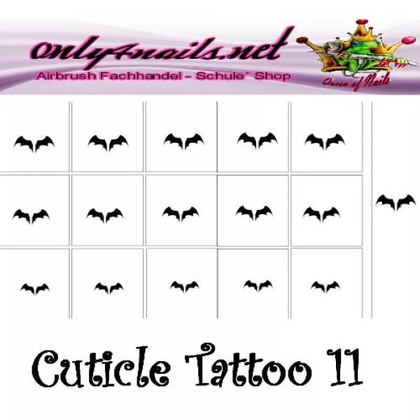 Airbrush Schablone Cuticle Tattoo 11