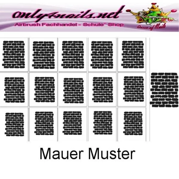 Airbrush Schablone Mauer Muster