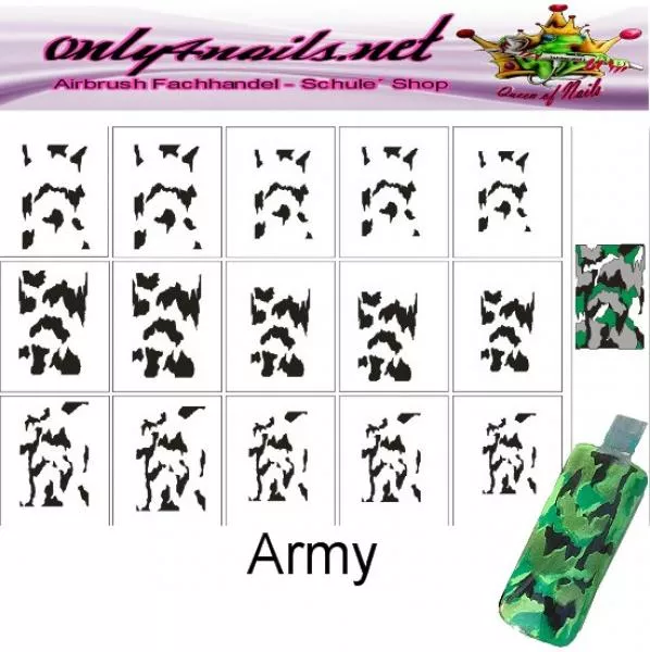 Airbrush Schablone Army