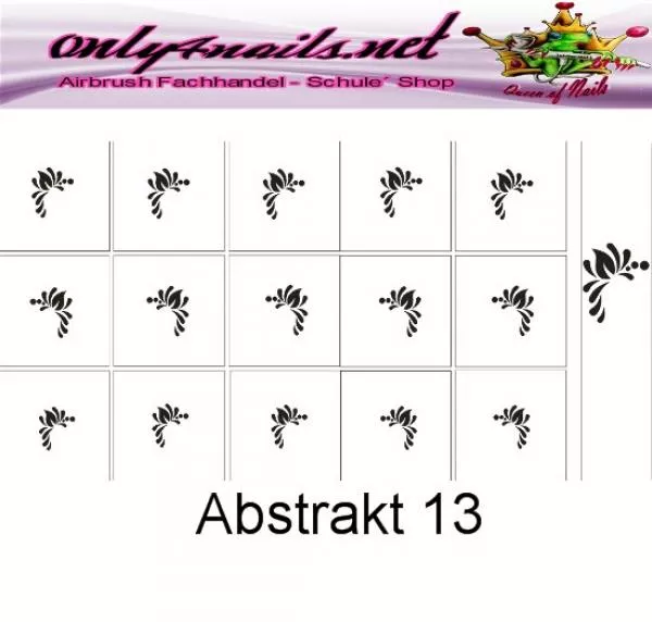 Nailart Airbrush Schablone Abtrakt 13