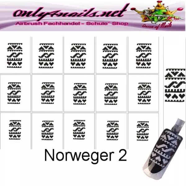 Norweger 2 Muster Airbrush Schablone