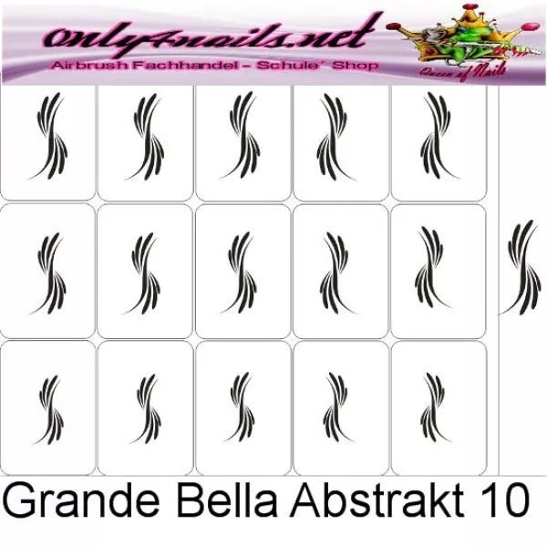 Airbrush Schablone Grande Bella Abstrakt 10XL
