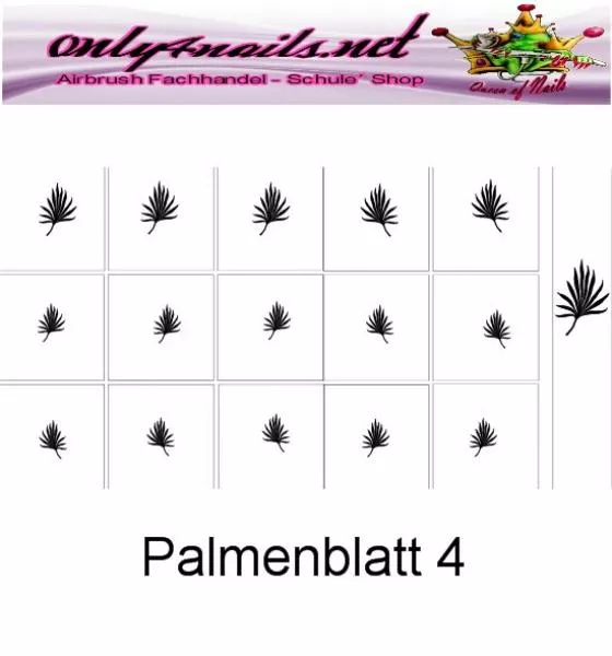 Airbrush Schablone Palmenblatt 4