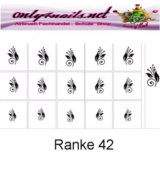 Airbrush Schablone Ranke 42