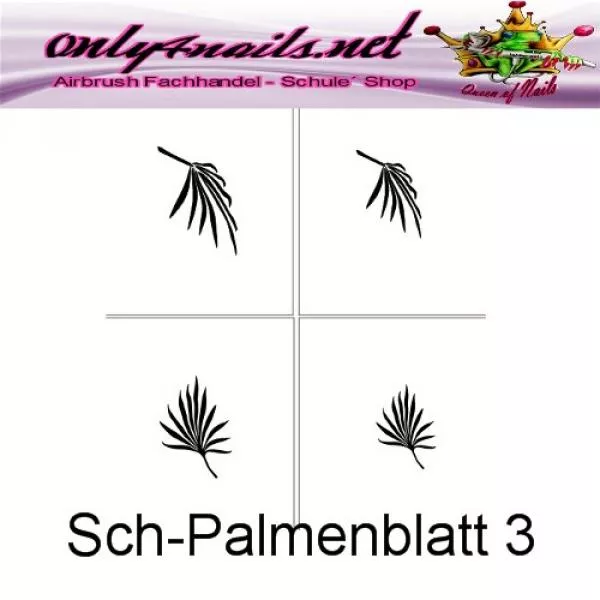 Airbrush Schablone Schmuck Palmenblatt 3
