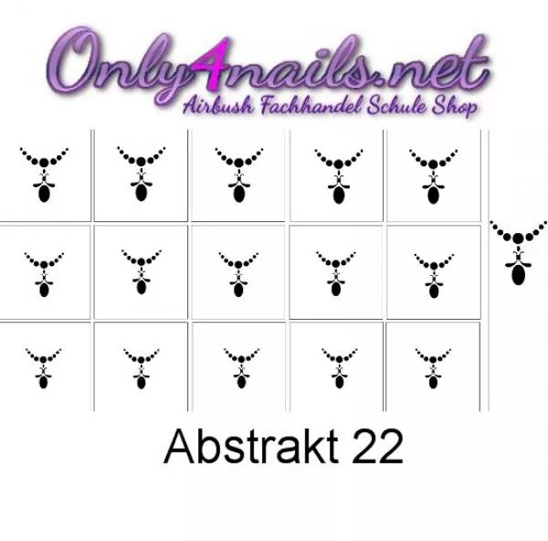 Abstrakt 22 Nailart Schablone