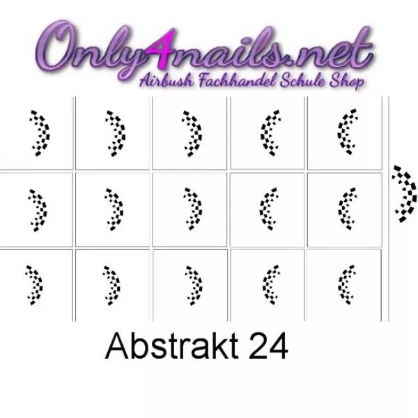 Abstrakt 24 Nailart Schablone