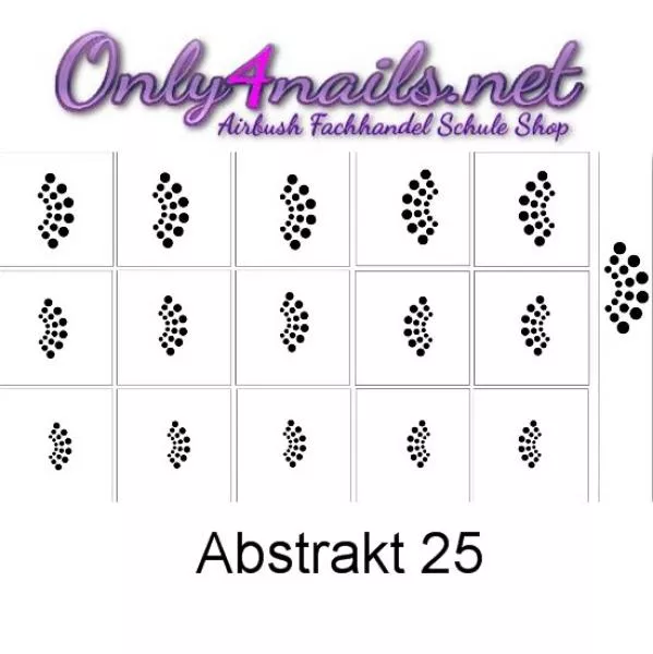 Abstrakt 25 Nailart Schablone