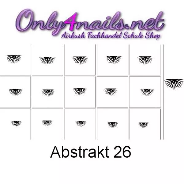 Abstrakt 26 Nailart Schablone