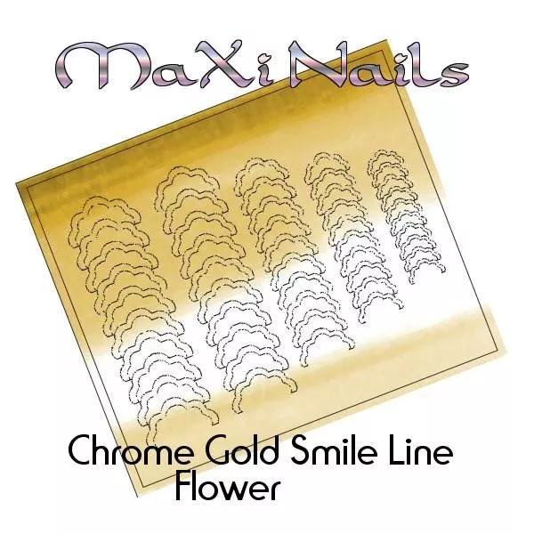 Chrome Smile Line Flower Gold