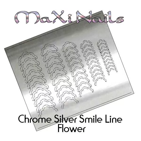 Chrome Smile Line Flower Silber