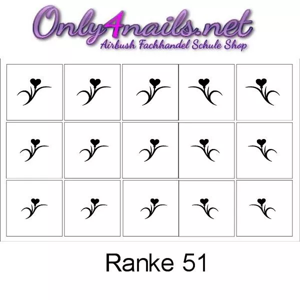 Airbrush Schablone Nailart Schablone Ranke 51