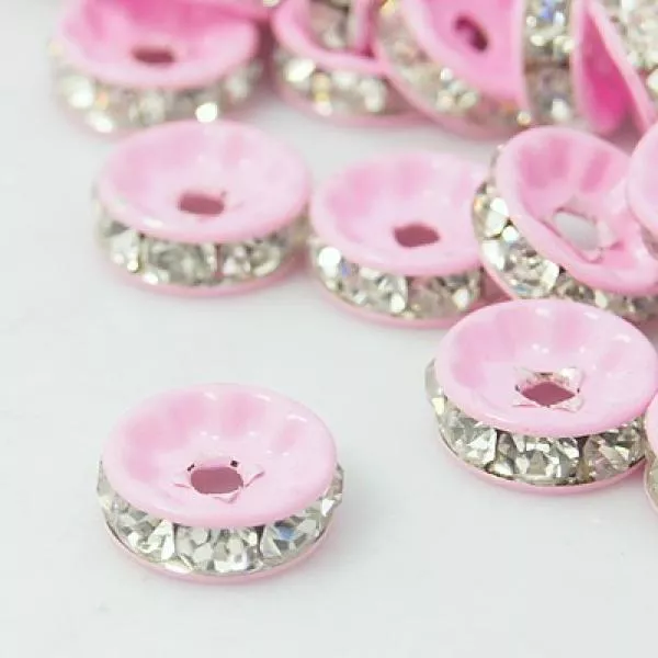 Strass Spacer pink