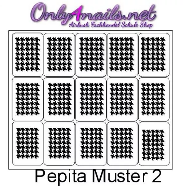 Airbrush Pepita Muster 2 Schablone 15er Karte