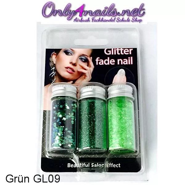 Nail Glitter Set Grün GL09
