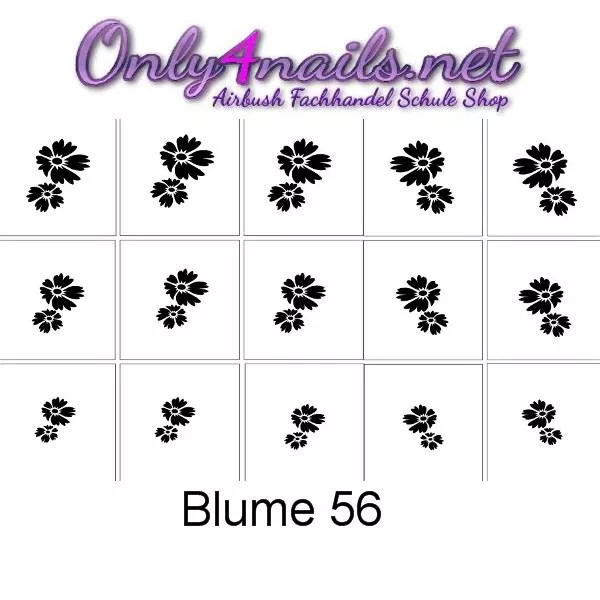 Airbrush Nailart Schablone 15er Karte Blume 56