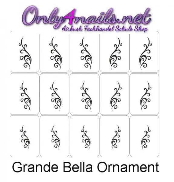 Airbrush Schablone Grande Bella Ornament XL