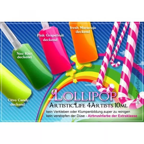 4Artists Lollipop Neon Farben Set