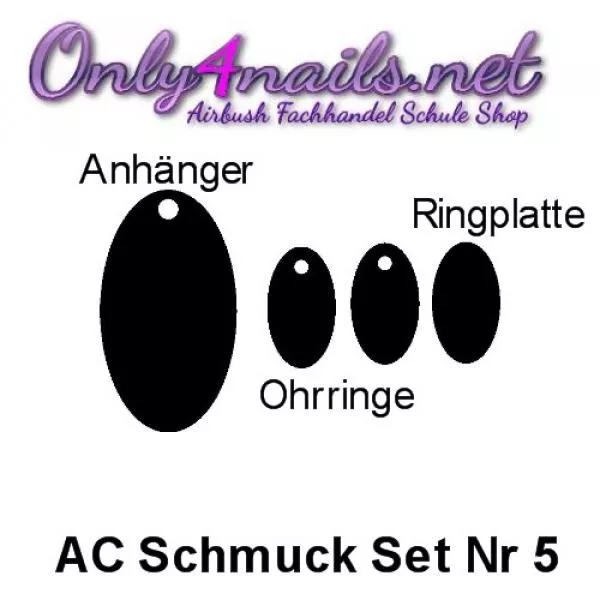 Acryl Schmuck Set Nr 5 Black Edition