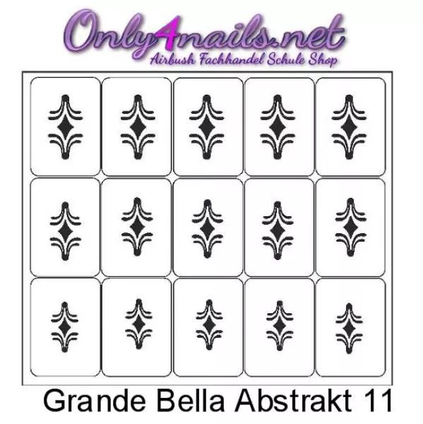 Airbrush Schablone Grande Bella Abstrakt 11 XL