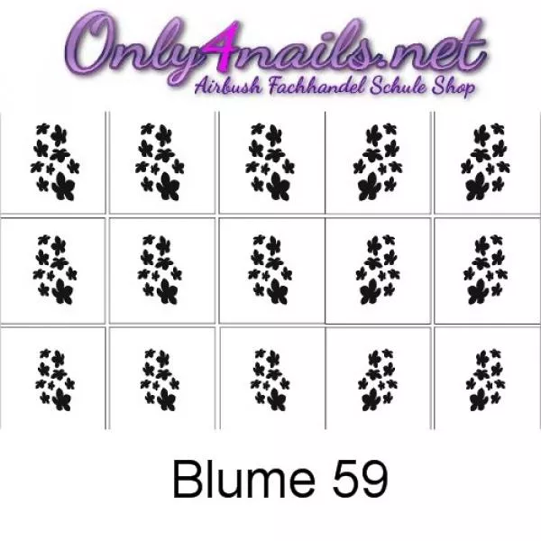 Airbrush Nailart Schablone 15er Karte Blume 59