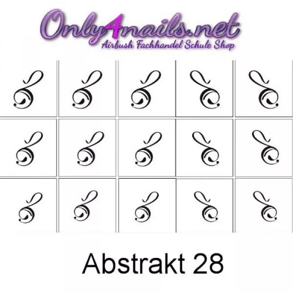 Abstrakt 28 Airbrush Schablone