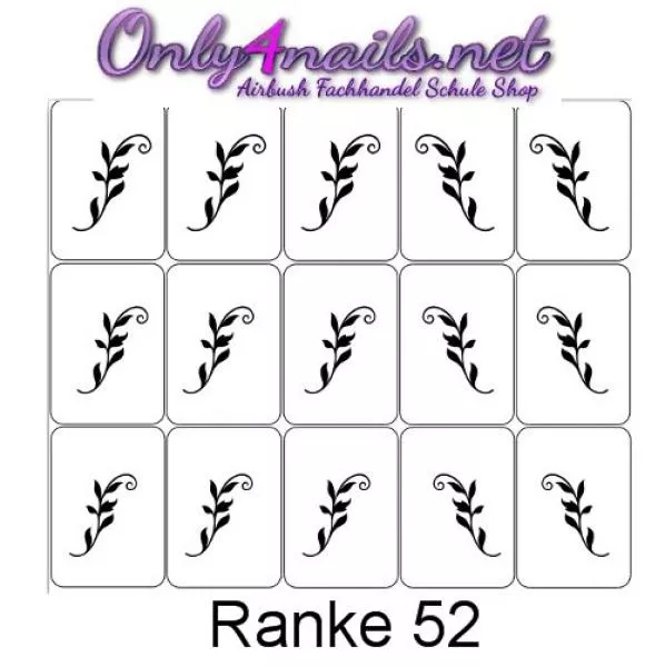 Airbrush Nailart Schablone Ranke 52