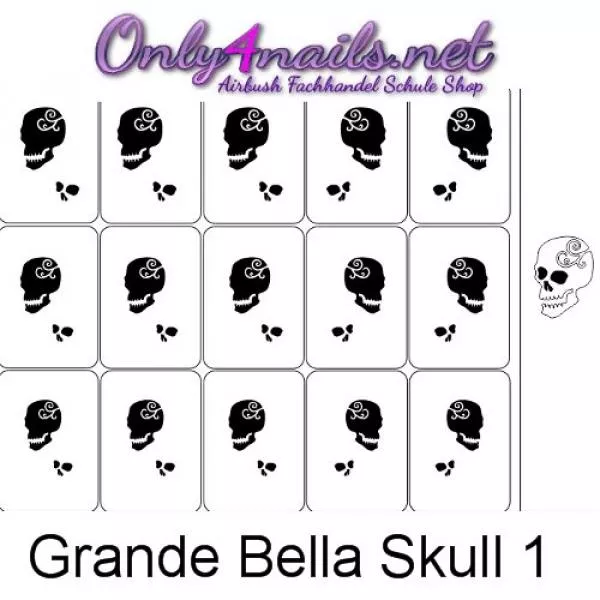 Airbrush Schablone Grande Bella Skull 1 XL
