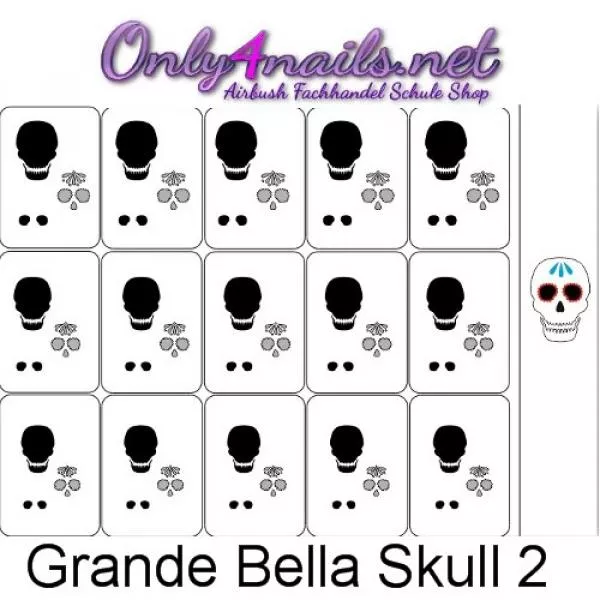 Airbrush Schablone Grande Bella Skull 2 XL