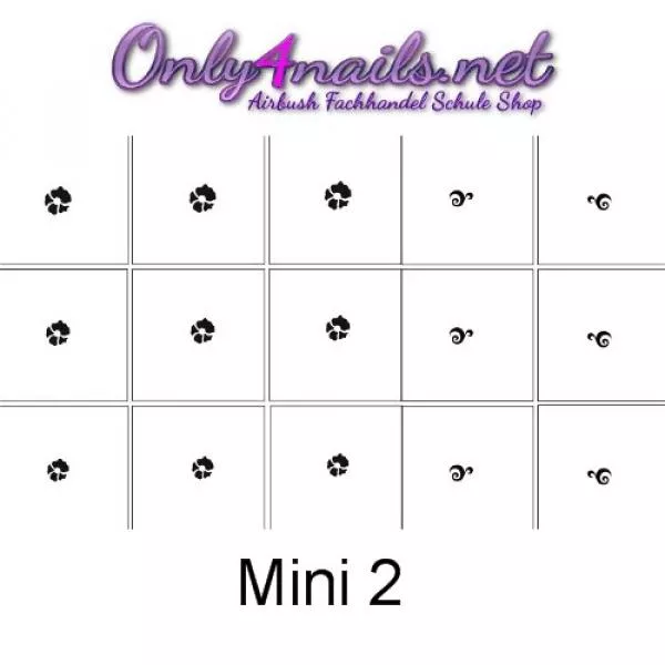 Airbrush Nailart Schablone 15er Karte mini 2