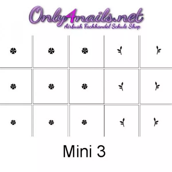 Airbrush Nailart Schablone 15er Karte mini 3