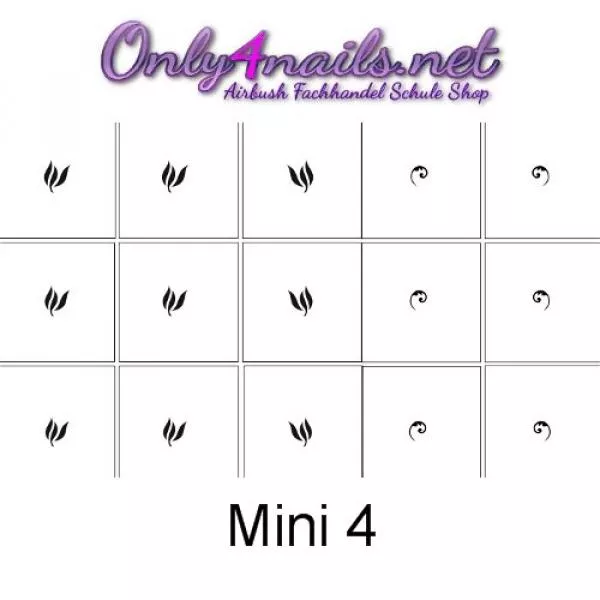 Airbrush Nailart Schablone 15er Karte mini 4