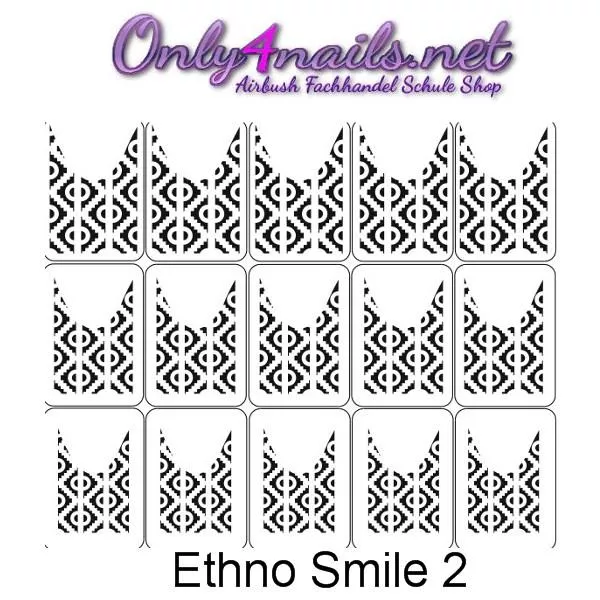 Airbrush Nailart Schablone Ethno Smile 2