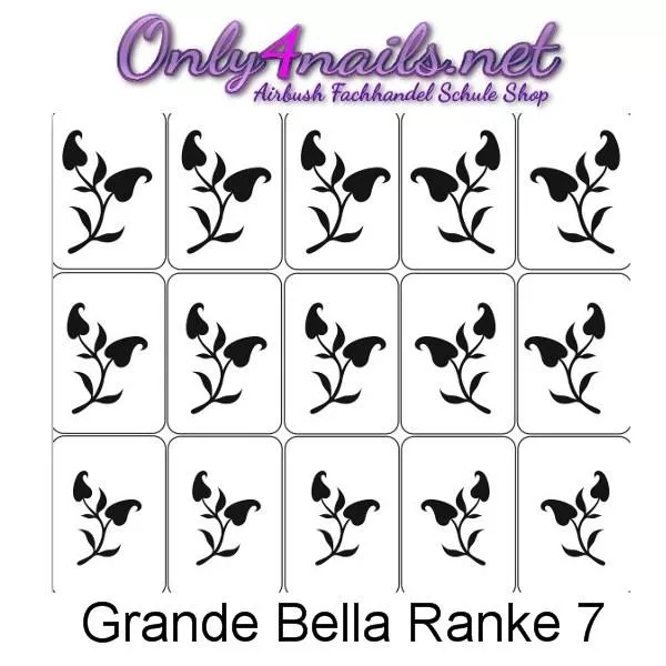 Airbrush Schablone Grande Bella Ranke 7