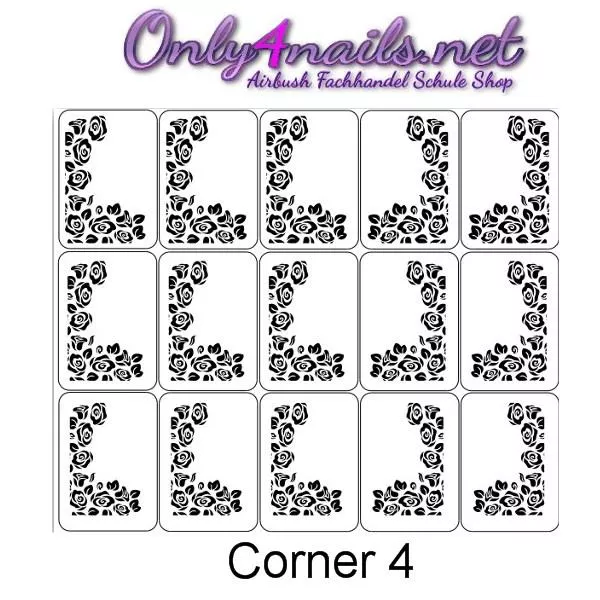 Airbrush Corner 4 Schablone 15er Karte Airbrush Corner 4 Schablone 15er Karte