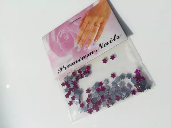 80 Strassblumen pink 3 mm