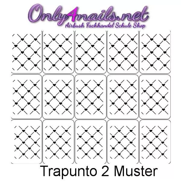 Trapunto 2 Muster Schablone 15er Karte