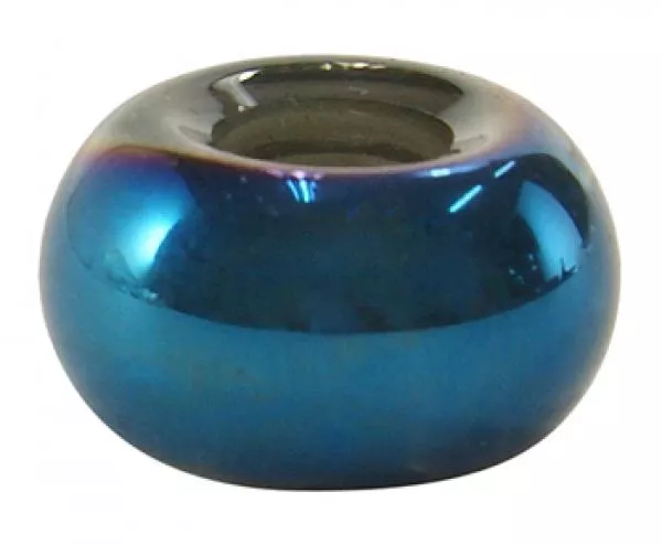 Glas Rondell Perle, blue 5 Stück