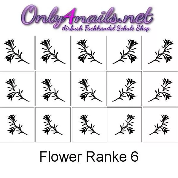 Airbrush Nailart Schablone Flower Ranke 6