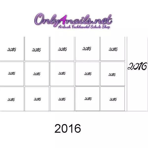 Airbrush Nailart Schablone 15er Karte 2016