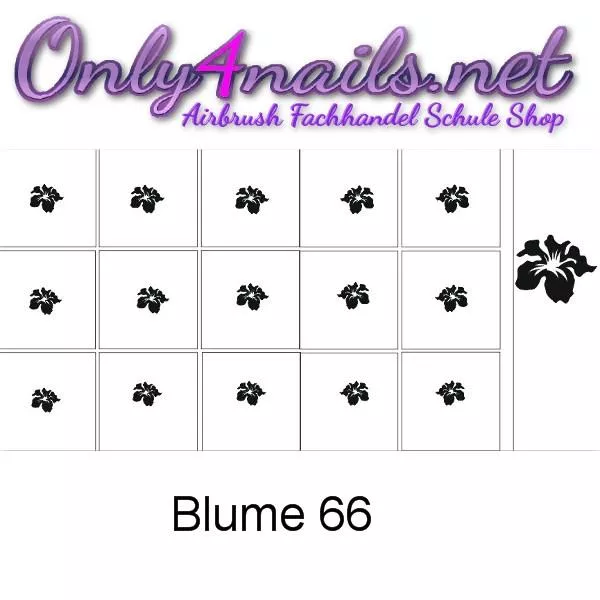 Airbrush Nailart Schablone Blume 66