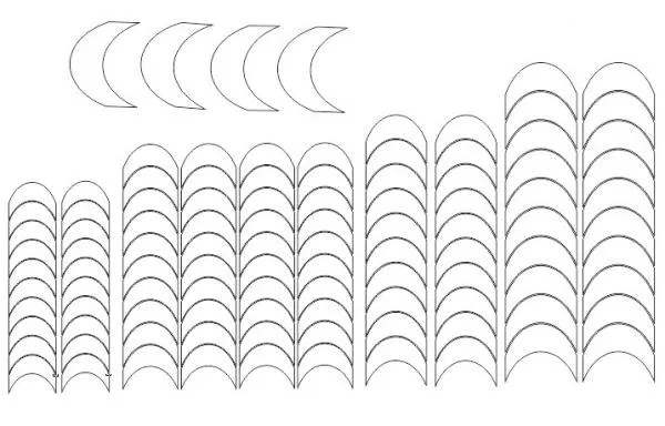 Smile Line Round 104 Einzelschablonen