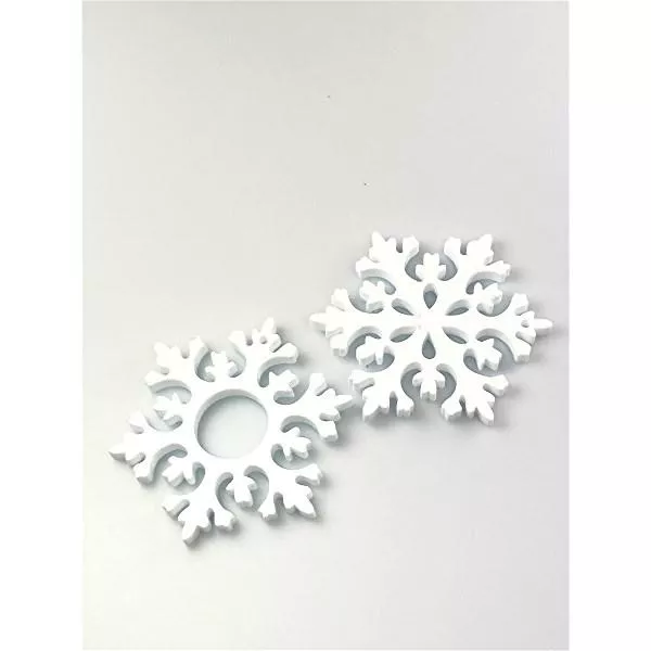 Acryl Schneeflocken set Weiss Edition