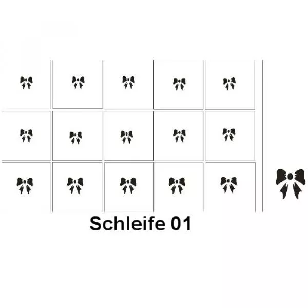 Nailart Schablone 15er Karte Schleife