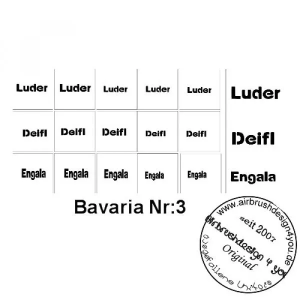 Nailart Schablone 15er Karte Bavaria 3