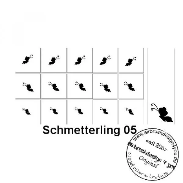 Nailart Schablone 15er Karte Schmetterling 05