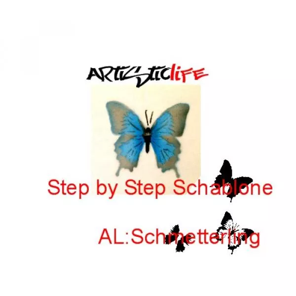 Airbrush Step by Step A4 Schablone AL Schmetterling