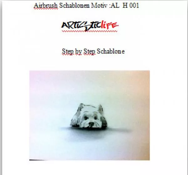 Airbrush Step by Step A4 Schablone AL-H001