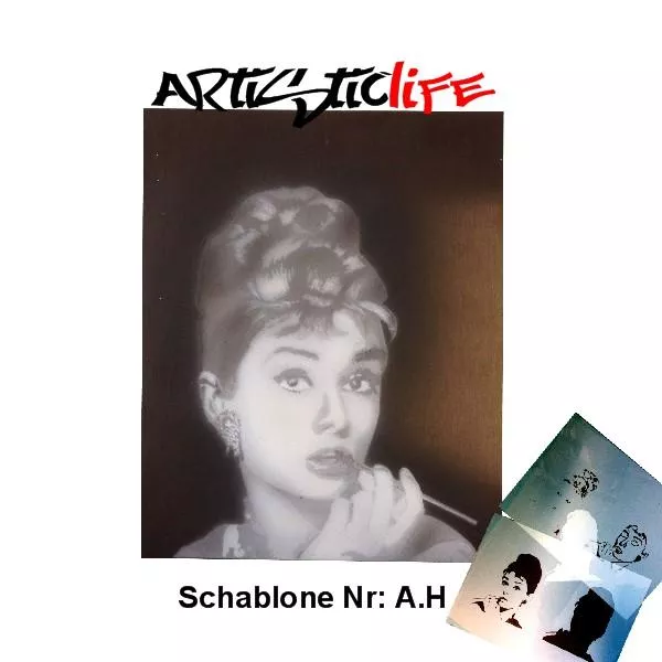 Airbrush Step by Step A4 Schablone AL-A. H
